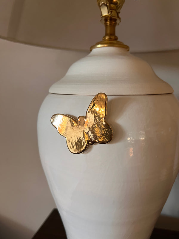 Lamp Urn - Golden Butterfly, safely holding your loved one in a lamp