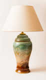 Serenity Lamp Urn - multi color with turquoise green and beige