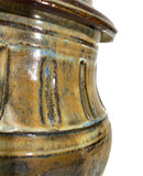 Rustic Crematin Urn - Fluted Design, Stoneware
